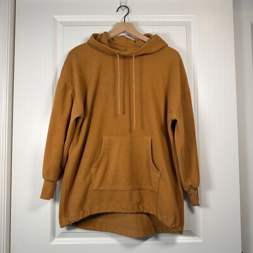 Old Navy Women's Small Oversized Camel Brown Fleece Hoodie Pullover Cozy